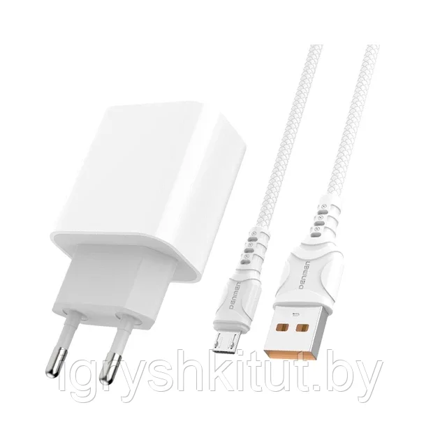 Блок питания Denmen 2.4A с проводом Micro USB - фото 2 - id-p215715232