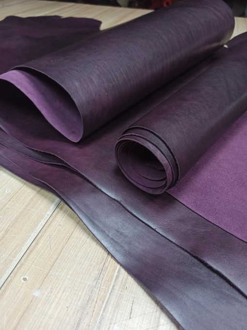 Юфть шорно-седельная  Ворот Гранж 1.2-1.4 цвет Фиолетовый