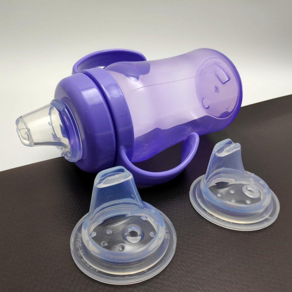 Силиконовый носик поильник (комплект 2 шт) BABY FLOW TWO для детских бутылочек - фото 1 - id-p215715582