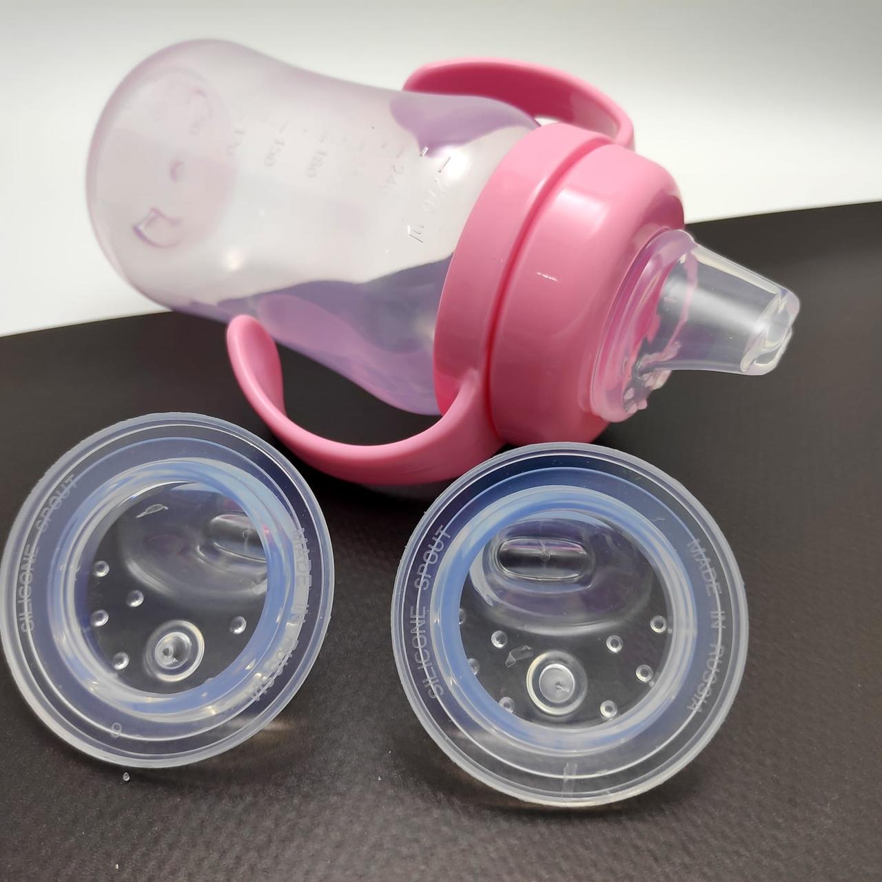 Силиконовый носик поильник (комплект 2 шт) BABY FLOW TWO для детских бутылочек - фото 3 - id-p215715582