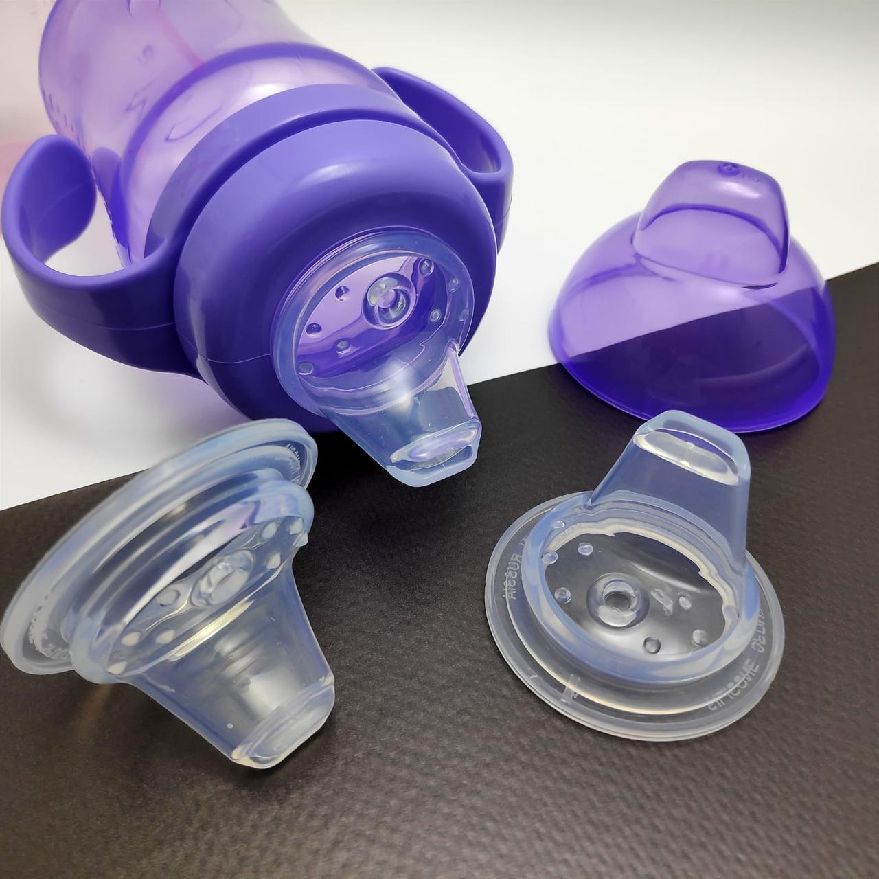 Силиконовый носик поильник (комплект 2 шт) BABY FLOW TWO для детских бутылочек - фото 4 - id-p215715582
