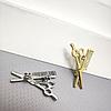 Брошь парикмахера "Ножницы Расчёска" Золото, фото 2