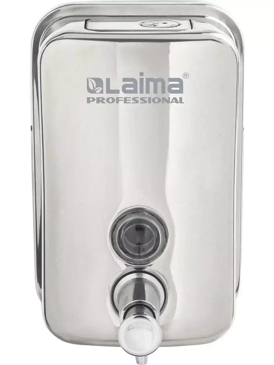 Дозатор для жидкого мыла Laima / диспенсер для мыла настенный (сталь) - фото 2 - id-p215715917