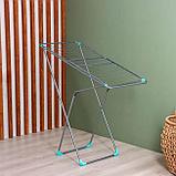 Сушилка для белья напольная складная NIKA СБ1 18 м серебристый, фото 4