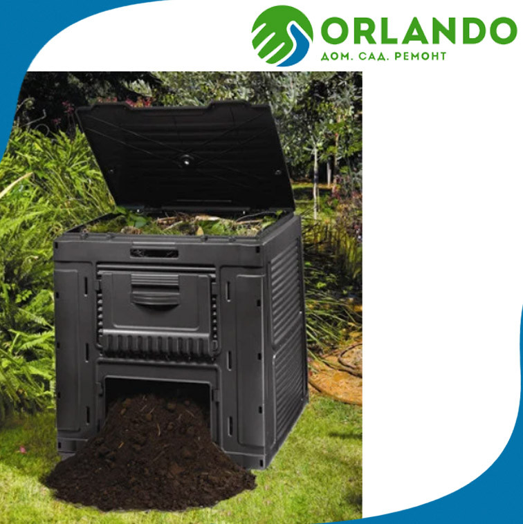 Компостер садовый Keter E-Composter с базой 512 литров черный - фото 2 - id-p215728988