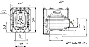 Печь банная Теплодар БЫЛИНА-18Ч, фото 2
