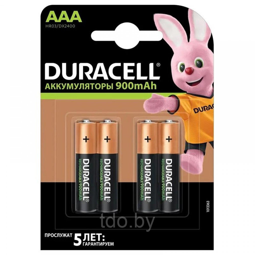 Аккумулятор DURACELL AAA, 1,2V, 900mAh 4BP, 4шт/уп - фото 2 - id-p215730508