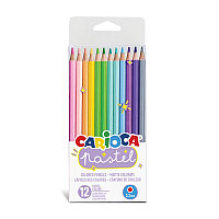 Цветные карандаши Carioca "Pastel", 12шт., толщина грифеля 3.3мм