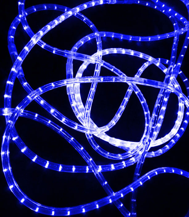 Светодиодный дюралайт Rich LED, 2-х проводной, синий, кратность резки 0,5 метра, диаметр 13 мм, 24 В, 100 м. - фото 1 - id-p215730927