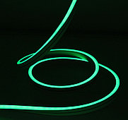 Светодиодный Гибкий Неон Rich LED, односторонний, зеленый, кратность резки 1 метр,  размер 8*16 мм, 220 В, 50