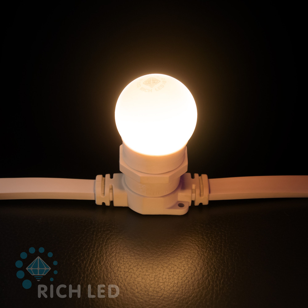 Лампа для Белт-лайта Rich LED, 24В, 2 Вт, цоколь Е27, d=45 мм, теплый белый - фото 1 - id-p215730957