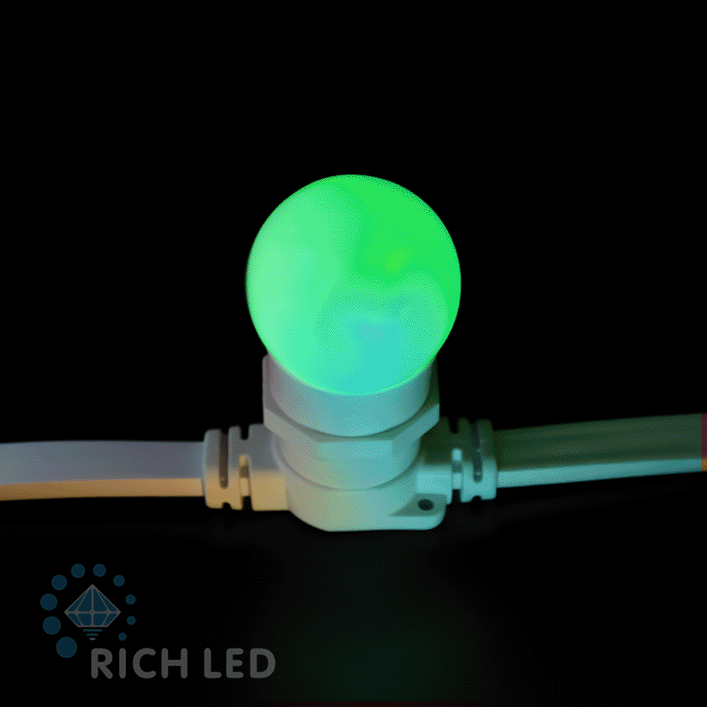 Светодиодная лампа для Белт-лайта Rich LED, 2 Вт, цоколь Е27, d=45 мм, RGB