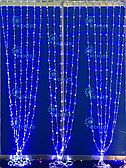 Светодиодный занавес водопад Rich LED 2*3 м, синий, 585 LED, 220 В, прозрачный провод,