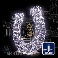 Светодиодная гирлянда Rich LED 10 м, 100 LED, 220 В, соединяемая, влагозащитный колпачок, белая, прозрачный