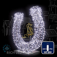 Светодиодная гирлянда Rich LED 10 м, 100 LED, 220 В, соединяемая, влагозащитный колпачок, белая, белый провод,