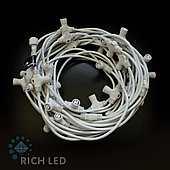 Шлейф Rich LED, 2-х проводной, белый, между конектером 50 см, (100 шт), 220 В