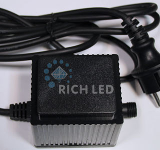 Трансформатор 220/24 В , усиленная влагозащита IP65, герметичный, 50 Вт, шнур подключения  с выпрямителем тока