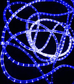 Светодиодный дюралайт Rich LED, 3-х проводной, синий, кратность резки 2 метра, диаметр 13 мм, 220 В, 100 м.