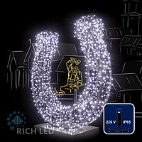 Светодиодная гирлянда Rich LED 10 м, 100 LED, 220 В, соединяемая, влагозащитный колпачок, белая, черный