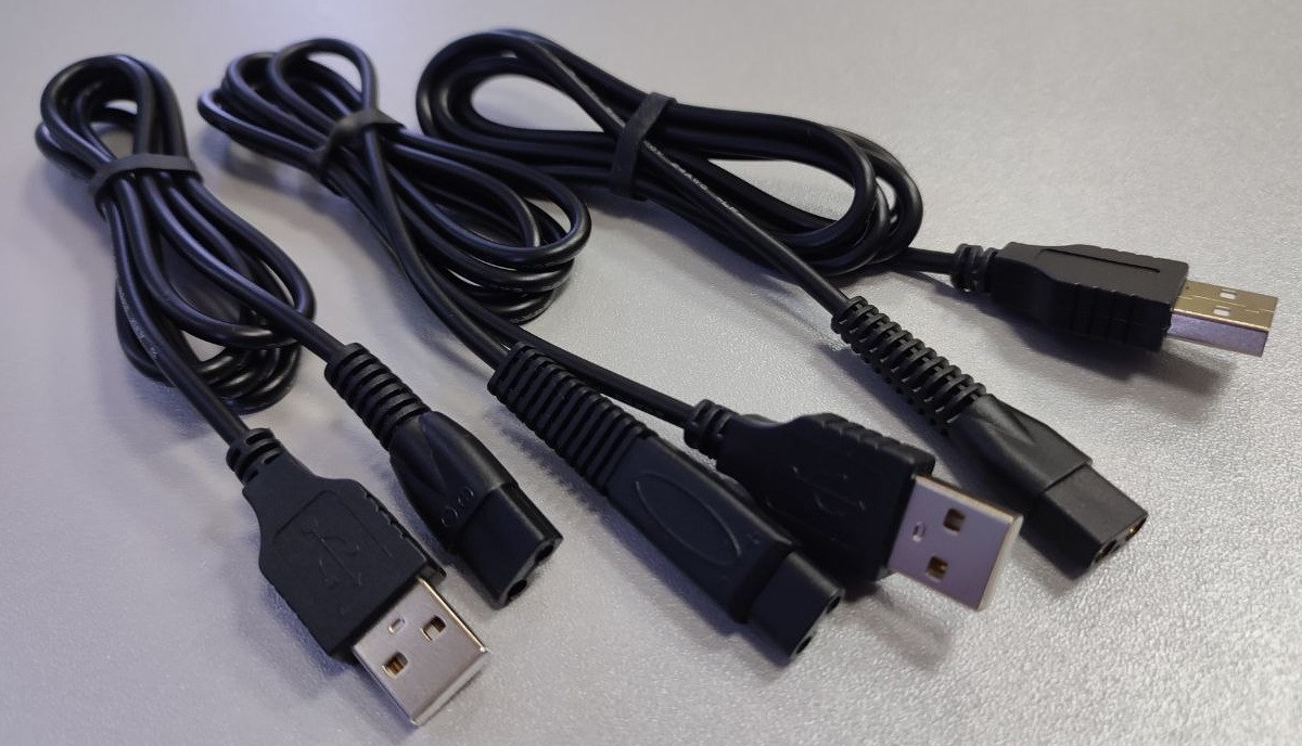 Сетевые шнуры для электробритвы 1м, комплект из 3 кабелей (№1) - фото 1 - id-p58741651