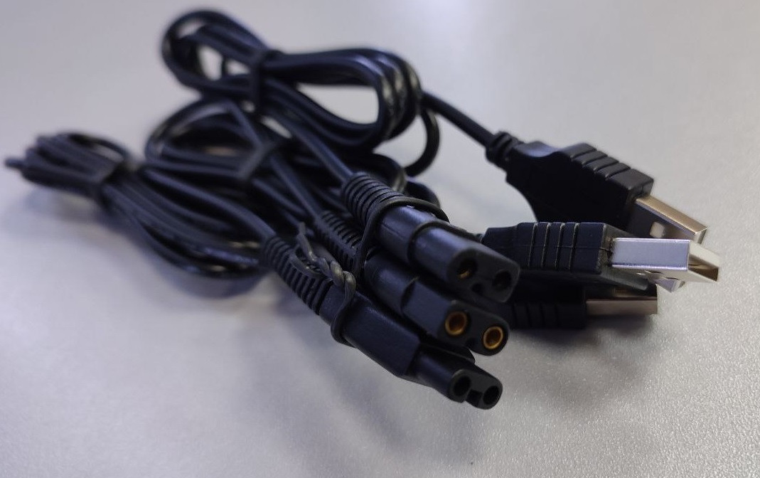 Сетевые шнуры для электробритвы 1м, комплект из 3 кабелей (№1) - фото 2 - id-p58741651