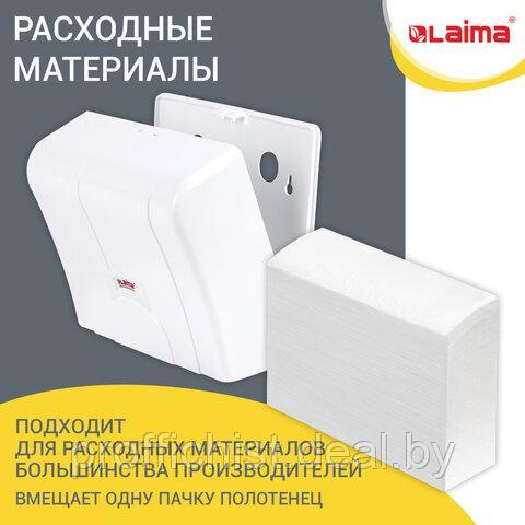 Диспенсер для полотенец LAIMA PROFESSIONAL LSA (Система H2), Z-сложения, белый, ABS ЦЕНА БЕЗ НДС - фото 8 - id-p215731660