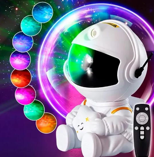 Ночник проектор игрушка Astronaut Nebula Projector HR-F3 с пультом ДУ - фото 1 - id-p215731653