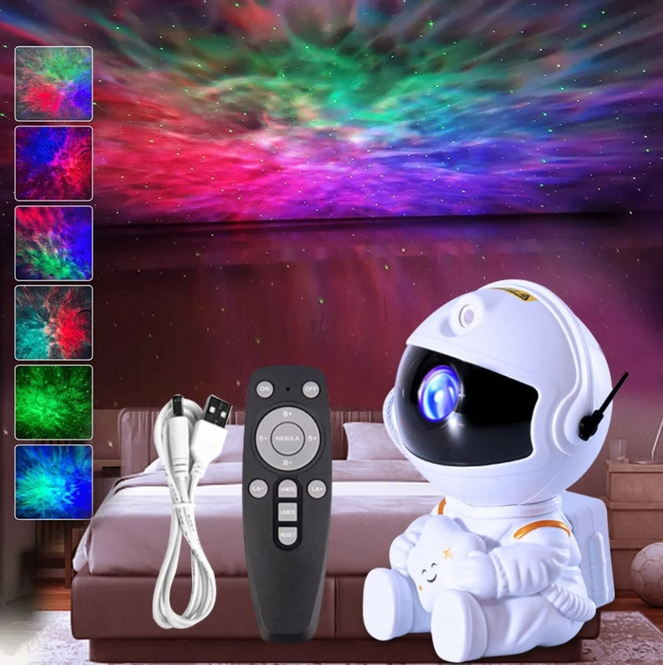 Ночник проектор игрушка Astronaut Nebula Projector HR-F3 с пультом ДУ - фото 6 - id-p215731653