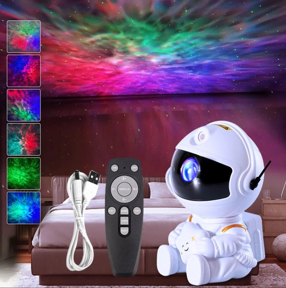 Ночник проектор игрушка Astronaut Nebula Projector HR-F3 с пультом ДУ - фото 8 - id-p215731653