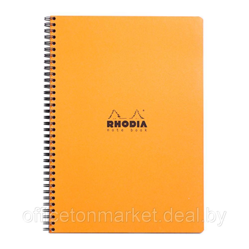 Блокнот "Rhodia", А4+, 80 листов, клетка, оранжевый - фото 1 - id-p215731735