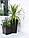 Горшок цветочный Sonata 50см, 26x26x50см, черный сланец, фото 4