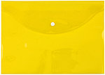 Папка-конверт пластиковая на кнопке inФормат толщина пластика 0,15 мм, прозрачная желтая