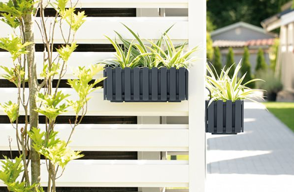Горшок цветочный балконный Boardee Fencycase 400 W, антрацит - фото 3 - id-p215731700
