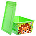 Ящик для игрушек, с крышкой, «Весёлый зоопарк», объём 30 л, цвет зелёный, фото 4