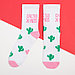 Набор новогодних женских носков "Кактусы" р. 36-40 (23-25 см), 2 пары, фото 3