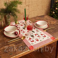 Дорожка на стол новогодняя Этель Santa Claus 30х70 +/- 5 см, 100% хл, саржа 190 гр/м2