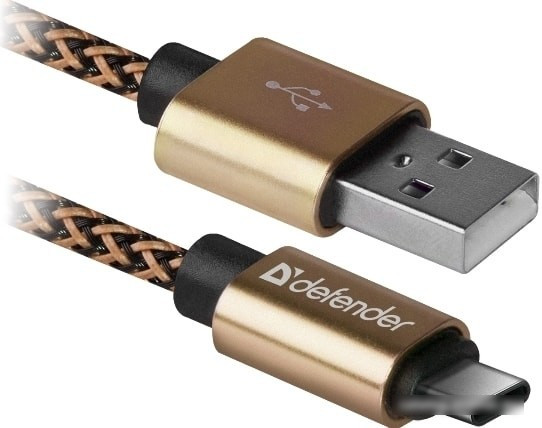 Кабель Defender USB09-03T (золотистый) - фото 1 - id-p215745641