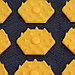 Ипликатор-коврик, основа спанбонд, 360 модулей, 56 × 62 см, цвет тёмно-синий/жёлтый, фото 3