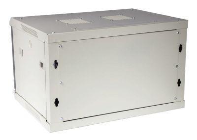 Шкаф коммутационный LanMaster TWT-CBWPG-6U-6X4-GY настенный, стеклянная передняя дверь, 6U, 600x400 мм - фото 2 - id-p213131450