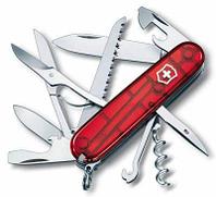 Складной нож Victorinox Huntsman, функций: 15, 91мм, красный полупрозрачный , коробка картонная [1.3713.t]