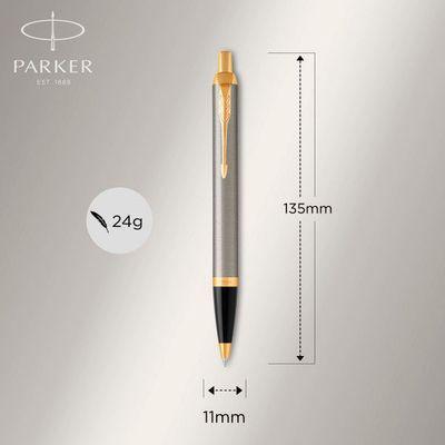 Набор ручек Parker IM Core TK223 (CW2093217) Brushed Metal GT ручка роллер, ручка шариковая подар.ко - фото 4 - id-p213136013