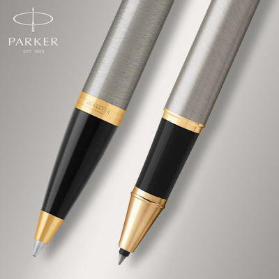Набор ручек Parker IM Core TK223 (CW2093217) Brushed Metal GT ручка роллер, ручка шариковая подар.ко - фото 6 - id-p213136013