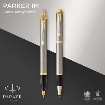 Набор ручек Parker IM Core TK223 (CW2093217) Brushed Metal GT ручка роллер, ручка шариковая подар.ко - фото 7 - id-p213136013