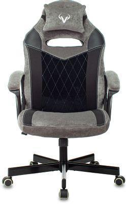 Кресло игровое ZOMBIE VIKING 6 KNIGHT, на колесиках, ткань, серый [viking 6 knight b] - фото 2 - id-p213137751