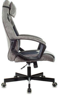 Кресло игровое ZOMBIE VIKING 6 KNIGHT, на колесиках, ткань, серый [viking 6 knight b] - фото 3 - id-p213137751