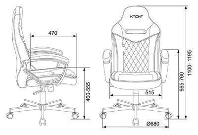 Кресло игровое ZOMBIE VIKING 6 KNIGHT, на колесиках, ткань, серый [viking 6 knight b] - фото 5 - id-p213137751
