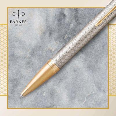 Ручка шариков. Parker IM Premium K323 (CW1931687) Grey GT M чернила син. подар.кор. - фото 3 - id-p213134284