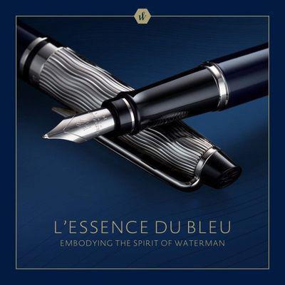 Ручка перьев. Waterman Expert L`Essence du Bleu (CW2166426) LaqBlue CT F ст.нерж. подар.кор. - фото 3 - id-p213134346