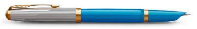 Ручка перьев. Parker 51 Premium (CW2169078) Turquoise GT F ст.нерж. подар.кор. - фото 4 - id-p213134386