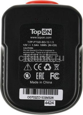 Батарея аккумуляторная для Black & Decker TOPON TOP-PTGD-BD-12-1.5, 12В, 1.5Ач, NiCd [102040] - фото 4 - id-p213144156
